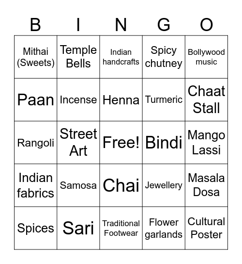 Devon Street Cultural Walk Bingo Card