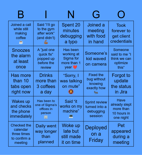 FIKA BINGO Card