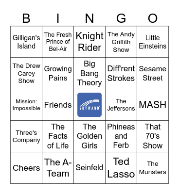 TV Theme Songs Bingo Card