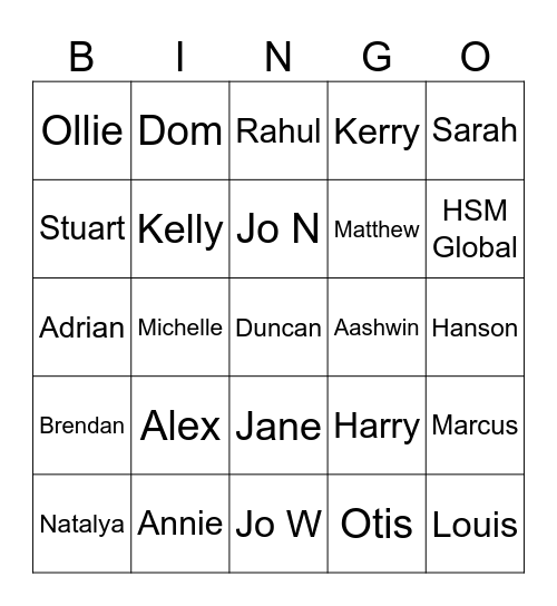 HSM CHRISTMAS BINGO Card