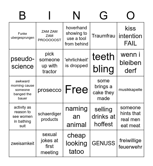 Bauer Sucht Frau 2025 Bingo Card
