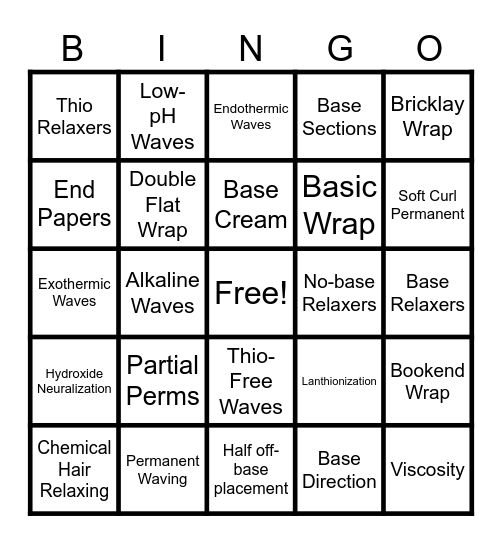 Chemical Texture Services BINGO Card