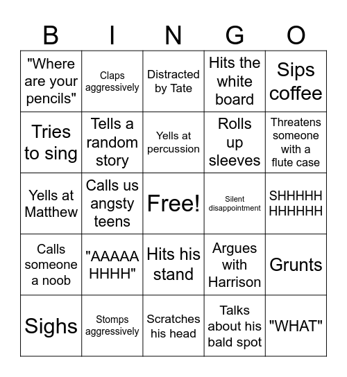 Langdale Bingo Grade 9 Bingo Card