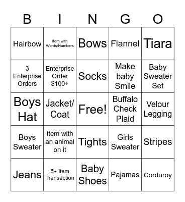 November Week 2 Bingo Card