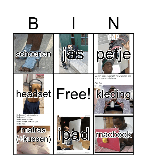 black friday Bingo Card