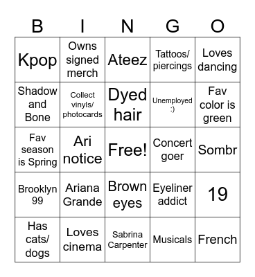 Berrihwa Bingo Card