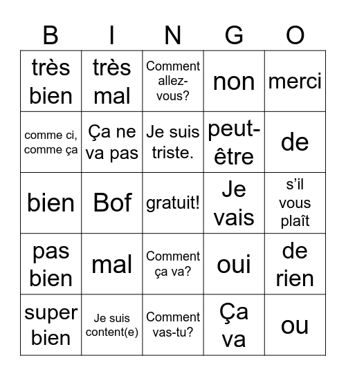 Max O'Donnell Bingo Card