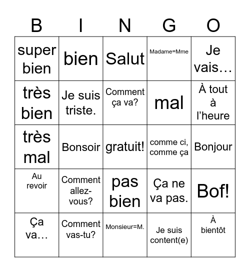 Tiffany Bryan Bingo Card