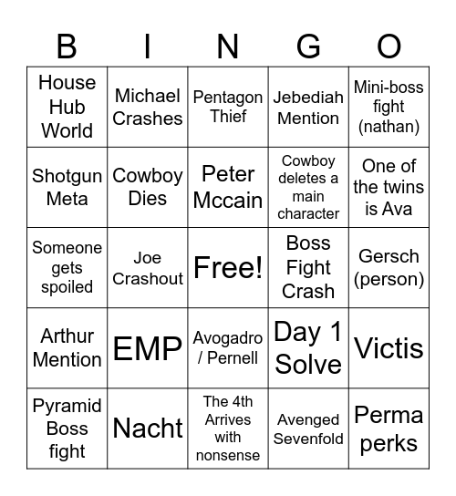 BO7 Launch Bingo Card