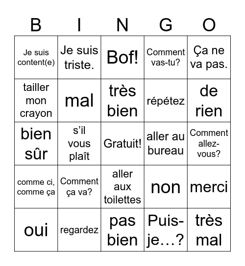 Ishmael Valcourt Bingo Card