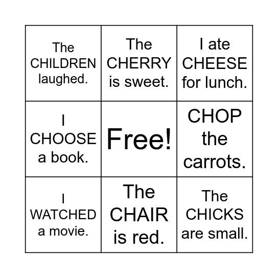 M. Daniels Bingo Card
