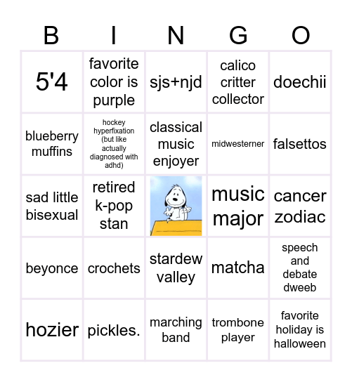 Imani Bingo Card