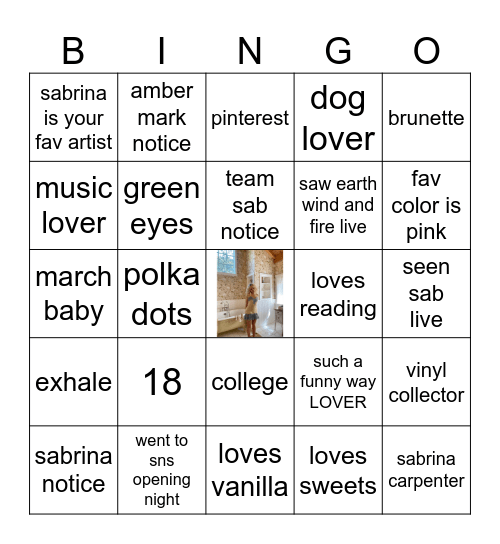 kiersten’s bingo! Bingo Card
