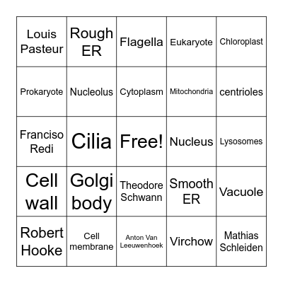 CELLS Bingo Card