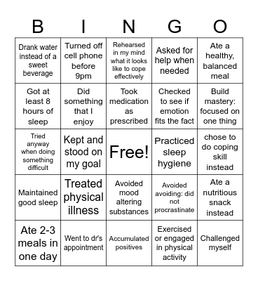 DBT ABC PLEASE Bingo Card