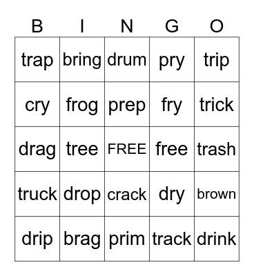 r blends Bingo Card