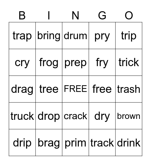 r blends Bingo Card