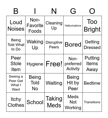 Angry Triggers Bingo Card