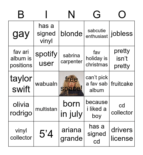 ultimate cam bingo Card