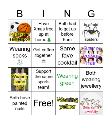 Team Financials Xmas Bingo Card