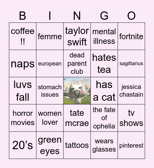 kye’s bingo Card