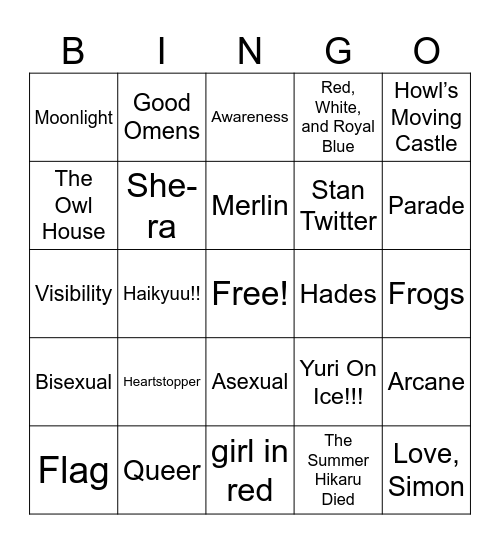 OIT Bingo Card