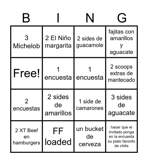 Bingo Card