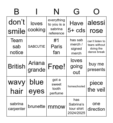 jojos bingo 💞 Bingo Card