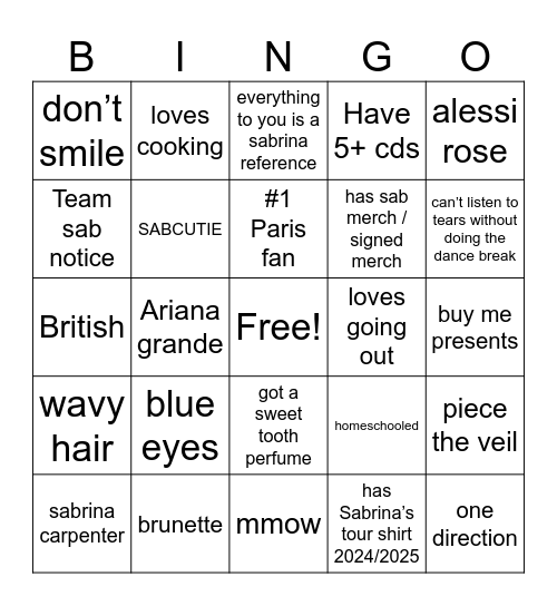 jojos bingo 💞 Bingo Card