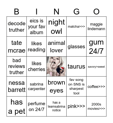 BINGO Card
