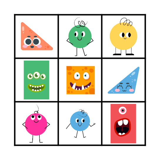 SHAPES Bingo Card