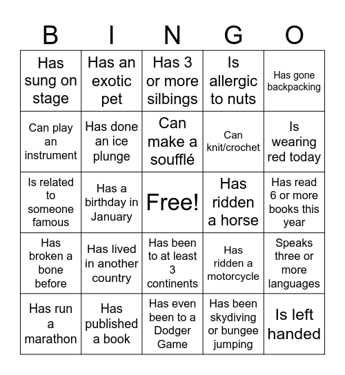 Destination: Art Holiday Appreciation Lunch Bingo Card