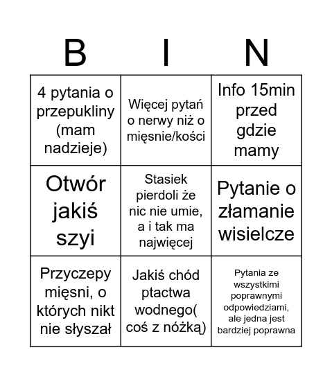 Kolosalne bingo Card