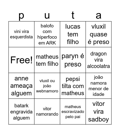CDP 2026 (previsoes) Bingo Card