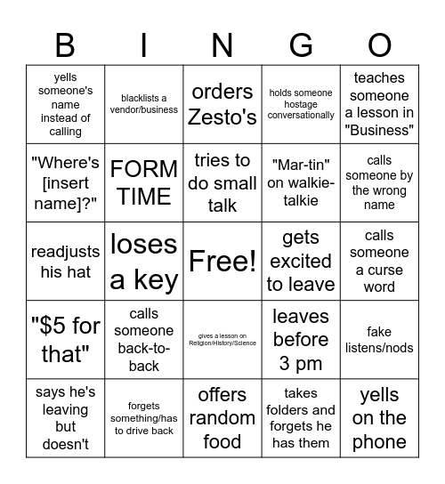 Suhail Bingo Card