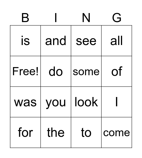 Read Rhyme Shine 11/13 Bingo Card