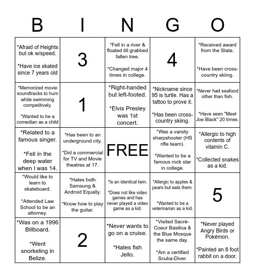 Do You Think You Know Who You Work With? Bingo Card