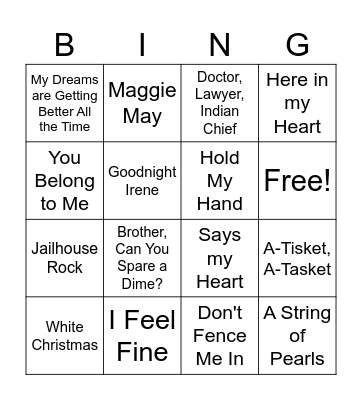 BINGO Card