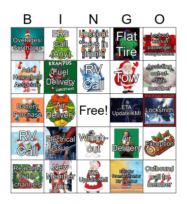 Holiday Bingo Card