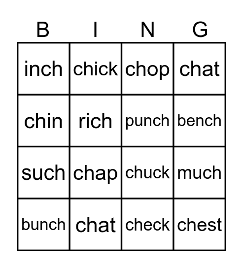 /ch/ Bingo Card