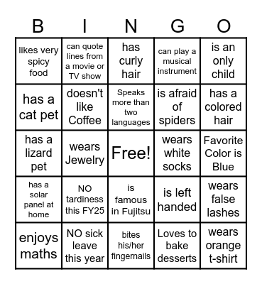 Christmas Bingo Card