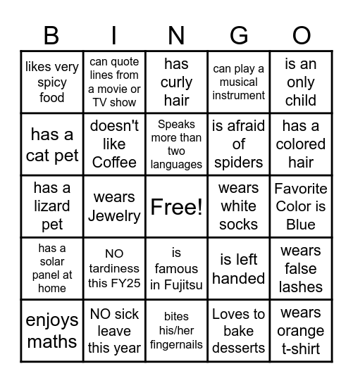 Christmas Bingo Card