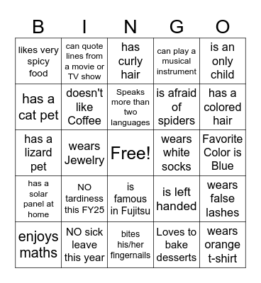 Christm Bingo Card