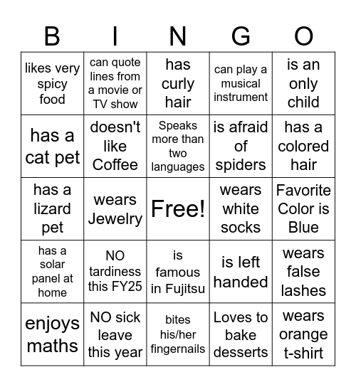 Christm Bingo Card