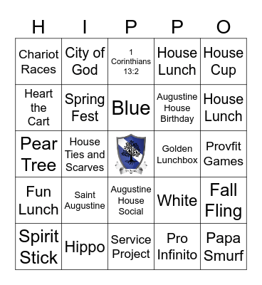 Augustine BINGO!!! Bingo Card