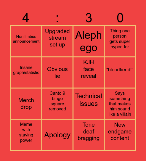 PM 9TH ANIVERSARY LIVESTREAM Bingo Card