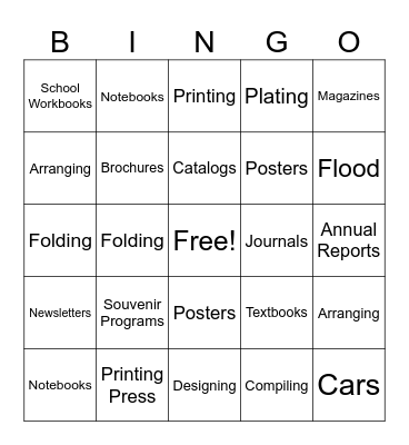 OSP - GROUP # 3 Bingo Card