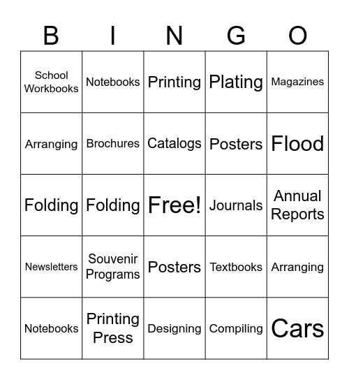OSP - GROUP # 3 Bingo Card