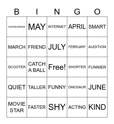 BINGO Card