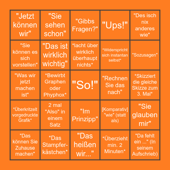 Stampfi Bingi Bingo Card